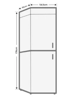 Candy CCT3L517FWBK 55cm Freestanding Fridge Freezer, Water Dispenser - Black -Appliance Pro VAF8Y SQ7 0000000004 BLACK ICf