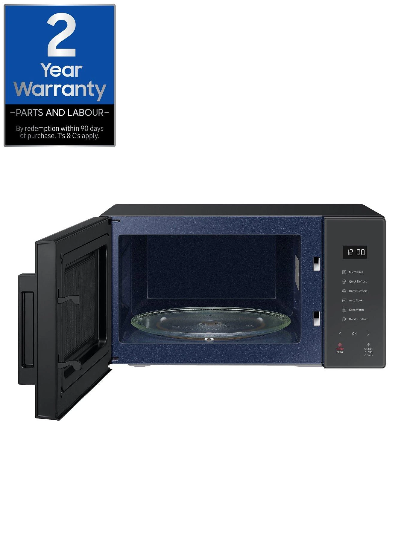 Samsung Glass Front MS23T5018AC/EU 23 Litre Solo Microwave - Charcoal 4 Samsung Glass Front MS23T5018AC/EU 23 Litre Solo Microwave - Charcoal - Image 2