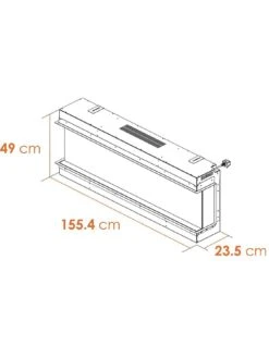 Adam Fires & Fireplaces Adam Sahara Electric Inset Media Wall Fire With Remote Control, 1500mm -Appliance Pro VB1NM SQ7 0000000099 N A SLd5