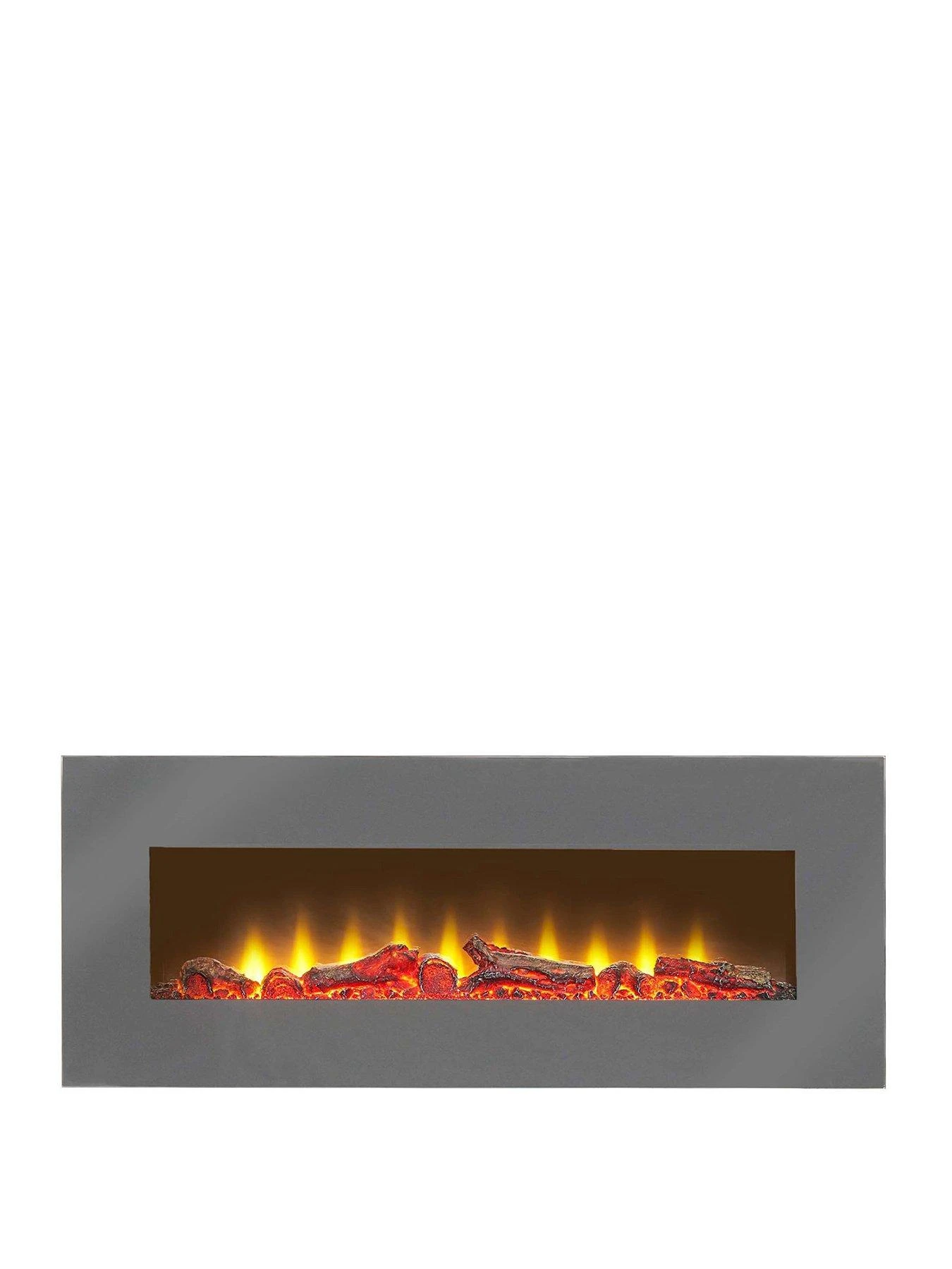 Adam Fires & Fireplaces Adam Sureflame WM-9505 Electric Wall Mounted Fire With Remote In Grey, 42 Inch 3 Adam Fires & Fireplaces Adam Sureflame WM-9505 Electric Wall Mounted Fire With Remote In Grey, 42 Inch