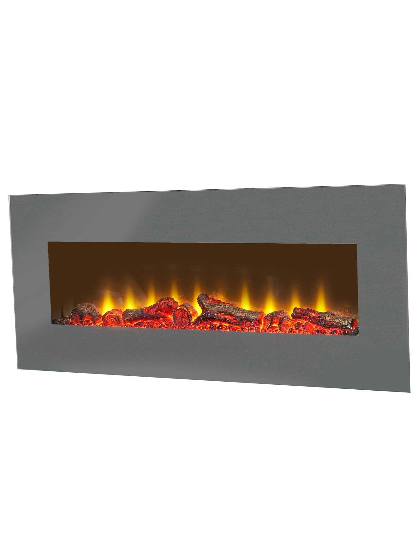Adam Fires & Fireplaces Adam Sureflame WM-9505 Electric Wall Mounted Fire With Remote In Grey, 42 Inch 4 Adam Fires & Fireplaces Adam Sureflame WM-9505 Electric Wall Mounted Fire With Remote In Grey, 42 Inch - Image 2