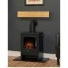 Adam Fires & Fireplaces Adam Oak Beam, Hearth & Stove Pipe With Bergen Stove In Charcoal Grey -Appliance Pro VB1NQ SQ1 0000000005 GREY SLf