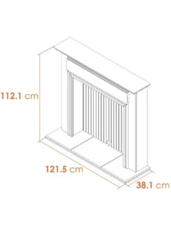 Adam Fires & Fireplaces Adam Florence Stove Fireplace In Pure White With Aviemore Electric Stove In White Enamel, 48 Inch -Appliance Pro VB1NV SQ6 0000000013 WHITE SLd4