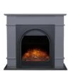 Adam Fires & Fireplaces Adam Chesterfield Electric Fireplace Suite In Grey & Charcoal Grey, 44 Inch