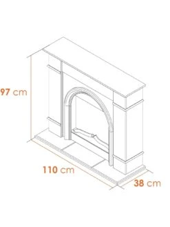 Adam Fires & Fireplaces Adam Chesterfield Electric Fireplace Suite In Grey & Charcoal Grey, 44 Inch -Appliance Pro VB1NW SQ7 0000000005 GREY SLd5