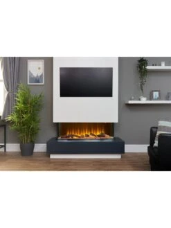 Adam Fires & Fireplaces Adam Sahara Electric Inset Media Wall Fire With Remote Control, 1000mm -Appliance Pro VB1NY SQ4 0000000099 N A SLd2