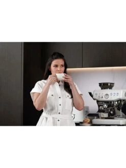 Sage The Barista Express Impress Coffee Machine - Sea Salt -Appliance Pro VB68A SQ5 0000016827 NEUTRALS SLd3