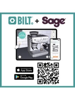 Sage The Barista Express Impress Coffee Machine - Sea Salt -Appliance Pro VB68A SQ6 0000016827 NEUTRALS SLd4