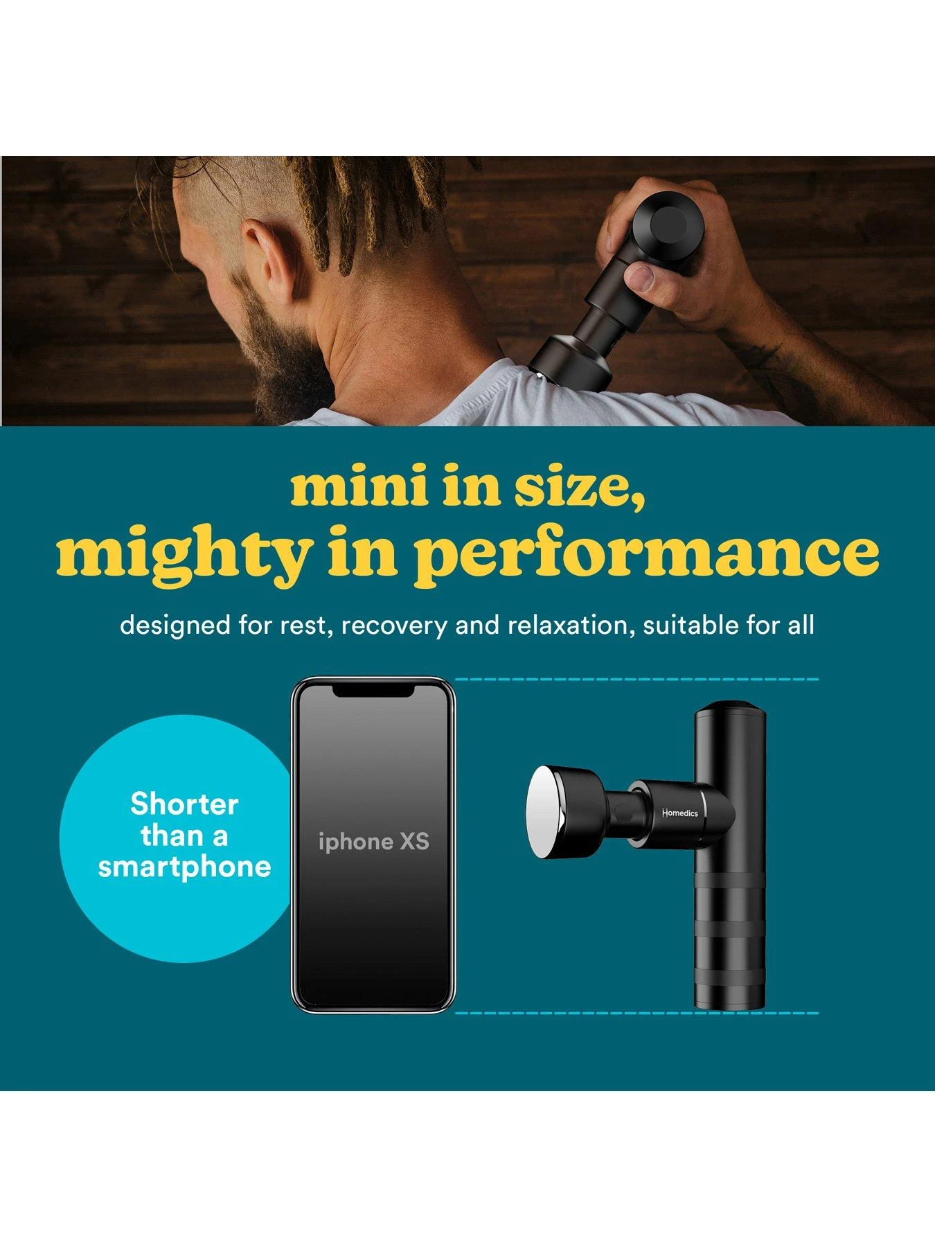 Homedics MyTi Compact Massage Gun - Anthracite 5 Homedics MyTi Compact Massage Gun - Anthracite - Image 3