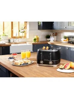 Beko Cosmopolis 4 Slice Toaster Black And Chrome -Appliance Pro VBRZE SQ5 0000000004 BLACK SLd3