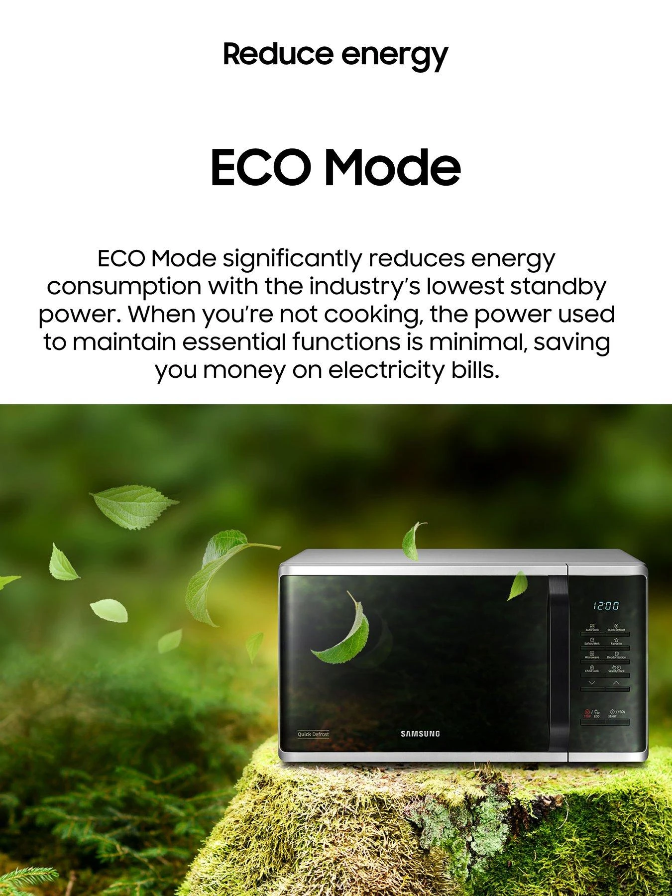 Samsung MS23K3513AW/EU Solo 23-litre Microwave - White 7 Samsung MS23K3513AW/EU Solo 23-litre Microwave - White - Image 5