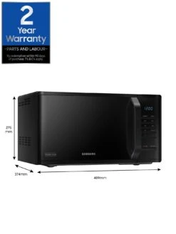 Samsung MS23K3513AK/EU Solo 23-litre, 800-watt Microwave - Black -Appliance Pro VCMXT SQ7 0000000088 NO COLOR ICf