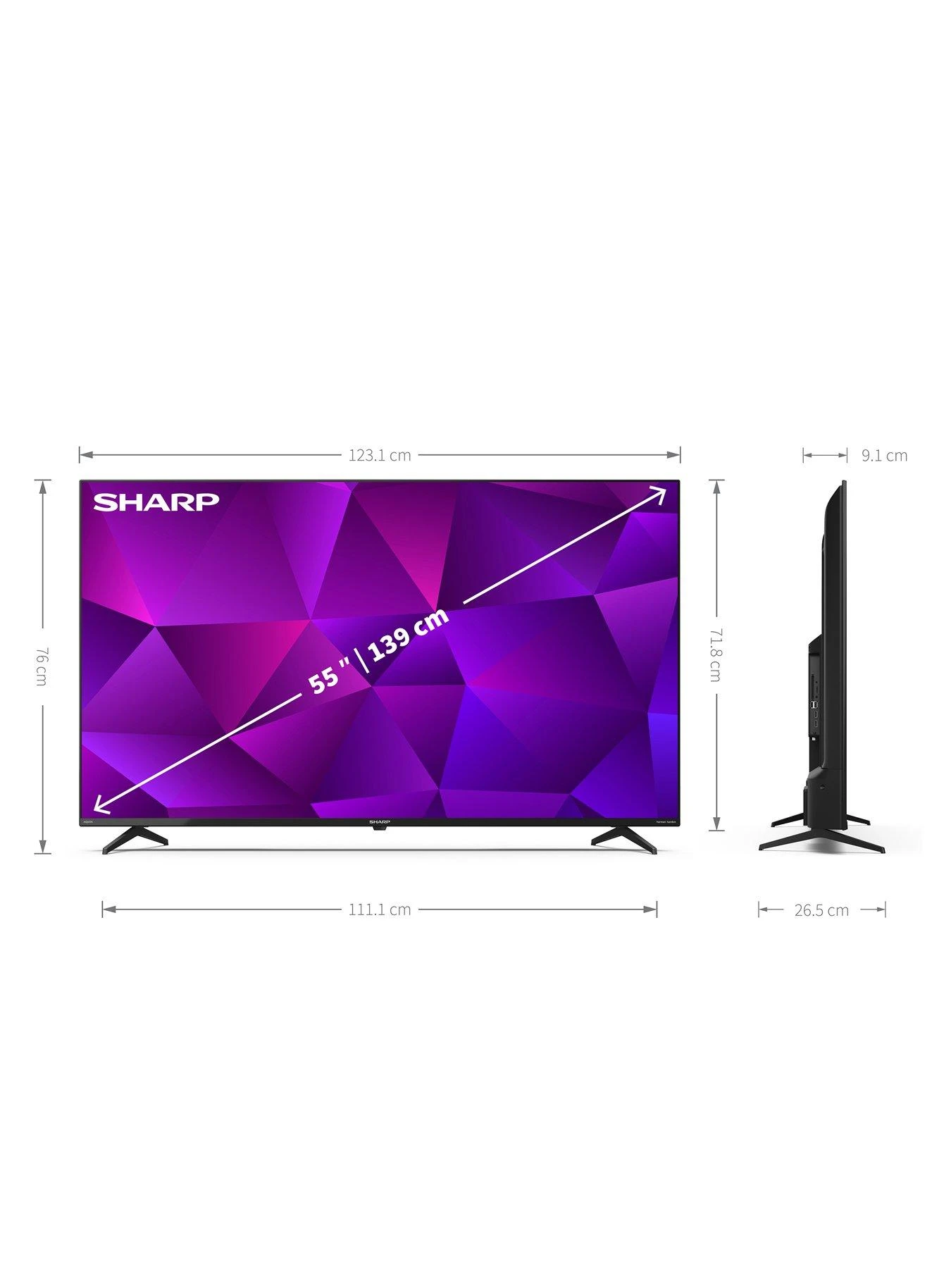 Sharp 55FN4KA, 55 Inch, 4K Ultra HD, Frameless, Android TV 7 Sharp 55FN4KA, 55 Inch, 4K Ultra HD, Frameless, Android TV - Image 5