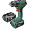 Bosch UniversalDrill 18V-60 Cordless 2-Speed Drill/Driver With 2x 2.0Ah Batteries and AL 18V-20 Charger -Appliance Pro VDEOC SQ1 0000000088 NO COLOR SLf
