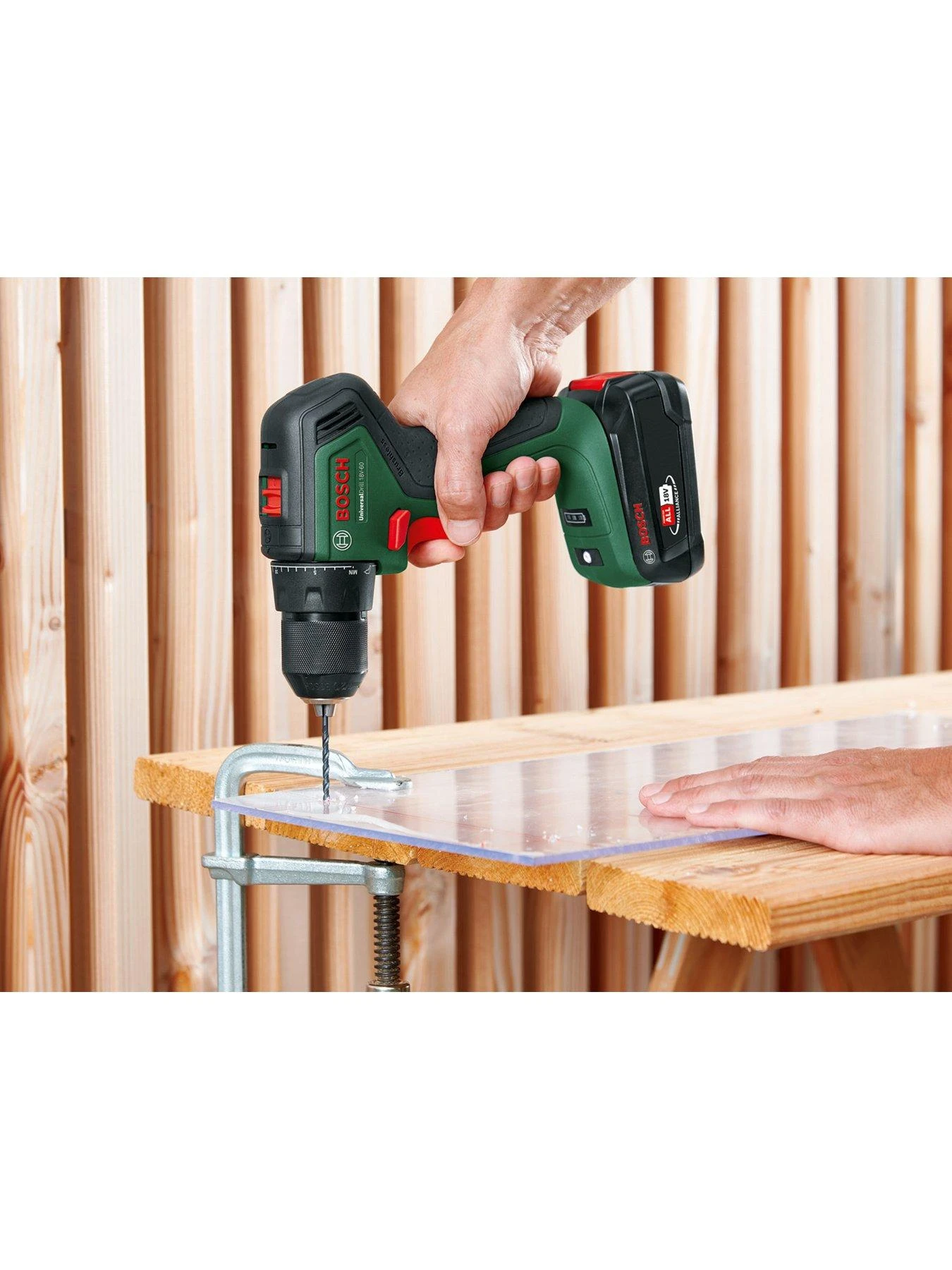 Bosch UniversalDrill 18V-60 Cordless 2-Speed Drill/Driver With 2x 2.0Ah Batteries and AL 18V-20 Charger 5 Bosch UniversalDrill 18V-60 Cordless 2-Speed Drill/Driver With 2x 2.0Ah Batteries and AL 18V-20 Charger - Image 3