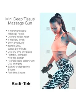 Bodi-Tek Compact Percussion Massage Gun -Appliance Pro VDRPK SQ4 0000000088 NO COLOR SLd2