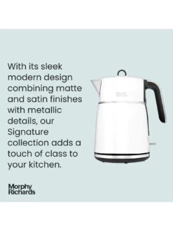 Morphy Richards Signature Matt Kettle Matt Moonlight White -Appliance Pro VERMT SQ2 0000000013 WHITE SLd