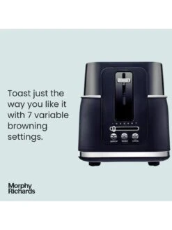 Morphy Richards Signature Matt 4-Slice Toaster Matt Midnight Blue -Appliance Pro VERMX SQ3 0000000020 BLUE SLd1