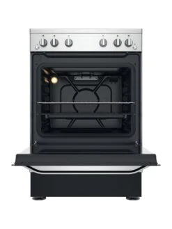 Hotpoint HS67G2PMX 60cm, Single Gas Cooker With Gas Hob - Inox -Appliance Pro VFDWF SQ2 0000003629 INOX SLd