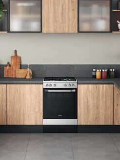 Hotpoint HS67G2PMX 60cm, Single Gas Cooker With Gas Hob - Inox -Appliance Pro VFDWF SQ3 0000003629 INOX SLd1