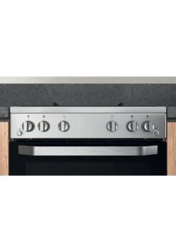 Hotpoint HS67G2PMX 60cm, Single Gas Cooker With Gas Hob - Inox -Appliance Pro VFDWF SQ5 0000003629 INOX SLd3