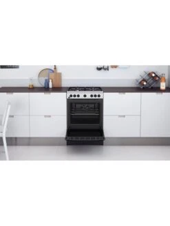 Indesit IS67G5PHX 60cm, Single Dual Fuel Cooker With Gas Hob And Electric Oven - Inox -Appliance Pro VFDWH SQ4 0000003629 INOX SLd2