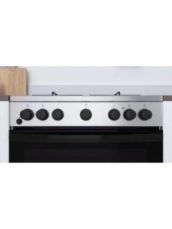 Indesit IS67G5PHX 60cm, Single Dual Fuel Cooker With Gas Hob And Electric Oven - Inox -Appliance Pro VFDWH SQ5 0000003629 INOX SLd3