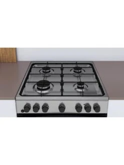 Indesit IS67G5PHX 60cm, Single Dual Fuel Cooker With Gas Hob And Electric Oven - Inox -Appliance Pro VFDWH SQ6 0000003629 INOX SLd4