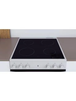 Indesit IS67V5KHW 60cm, Single Electric Cooker With Ceramic Hob - White -Appliance Pro VFDWS SQ6 0000000013 WHITE SLd4