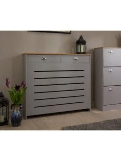 Lloyd Pascal Henley Medium Radiator Cover Grey/oak -Appliance Pro VFE2F SQ7 0000000311 GREY OAK RSr1