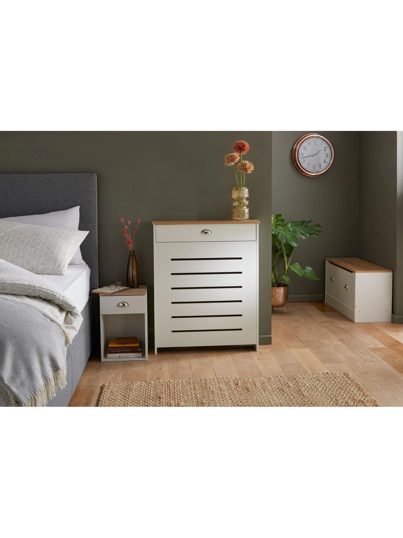Lloyd Pascal Henley Mini Radiator Cover Cream/oak 3 Lloyd Pascal Henley Mini Radiator Cover Cream/oak