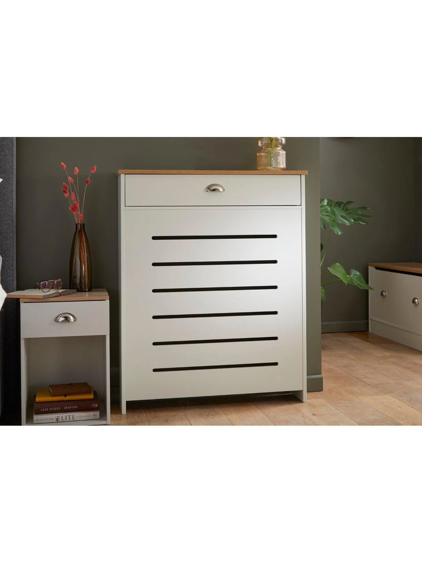 Lloyd Pascal Henley Mini Radiator Cover Cream/oak 9 Lloyd Pascal Henley Mini Radiator Cover Cream/oak - Image 7