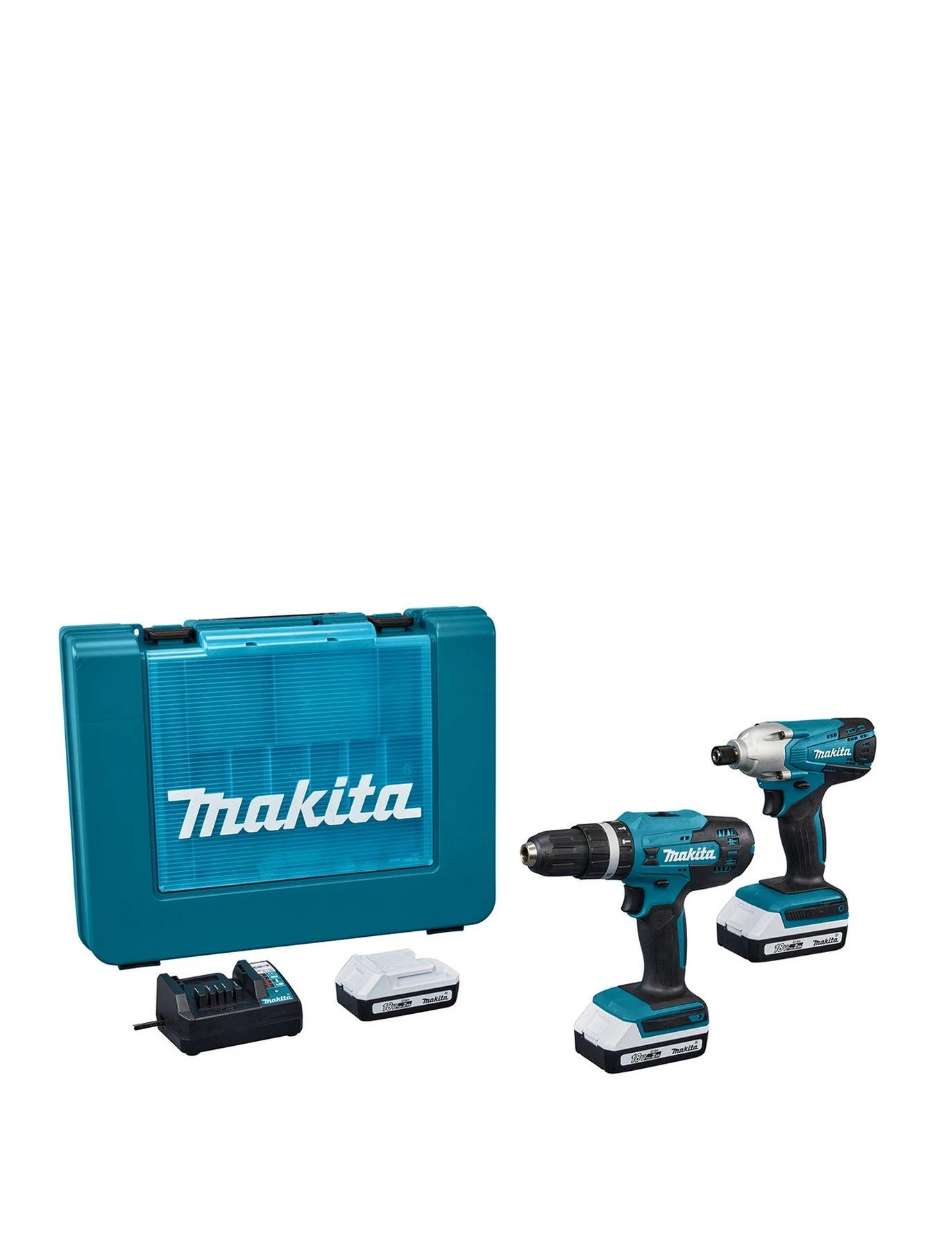 Makita 18V G-Series Cordless HP488D Combi Hammer Drill & TD127D Impact Driver Kit With 2x 2Ah Li-Ion Batteries 3 Makita 18V G-Series Cordless HP488D Combi Hammer Drill & TD127D Impact Driver Kit With 2x 2Ah Li-Ion Batteries