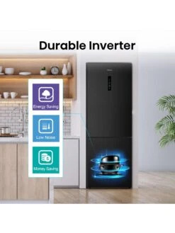 Hisense RB645N4BFE 60/40 70.4cm Frost-Free Wide Fridge Freezer - Black / Stainless Steel -Appliance Pro VGMA9 SQ4 0000000004 BLACK SLd2