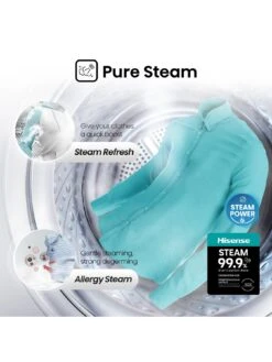 Hisense 3 Series WDQY1014EVJM 10kg Washer Dryer - White -Appliance Pro VGMDK SQ4 0000000013 WHITE SLd2