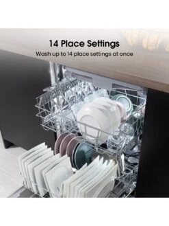 Hisense HV623D15UK Full-Size Fully Integrated 30 Minute Quick Wash, 14 Place Dishwasher -Appliance Pro VGMDR SQ2 0000000013 WHITE SLd