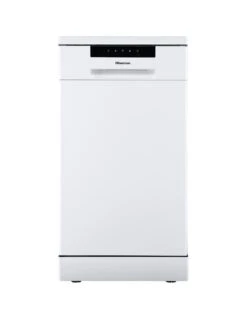 Hisense HS523E15WUK Slimline 30 Minute Quick Wash, 10 Place Dishwasher - White