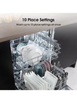 Hisense HS523E15XUK Slimline 30-Minute Quick Wash, 10 Place Dishwasher – Stainless Steel -Appliance Pro VGMF1 SQ2 0000000035 SILVER SLd