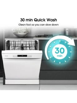 Hisense HS622E90WUK 13-Place Freestanding Dishwasher - White -Appliance Pro VGMF2 SQ3 0000000013 WHITE SLd1