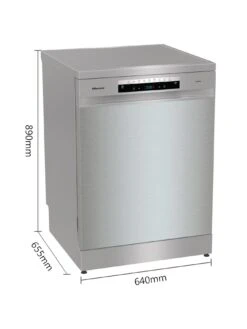 Hisense HS693C60XADUK Freestanding 16-Place Dishwasher With WiFi & Auto Dose - Silver -Appliance Pro VGMF5 SQ5 0000000035 SILVER SLd3