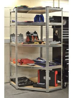 Hilka Tools 175kg 5 Tier Corner Boltless Shelving 7 Hilka Tools 175kg 5 Tier Corner Boltless Shelving -Appliance Pro VHJ2H SQ3 0000000088 NO COLOR SLd1