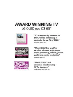 LG OLED65C36LC, 65 Inch, OLED, 4K UHD, Smart TV -Appliance Pro VI2WL SQ3 0000000035 SILVER SLs