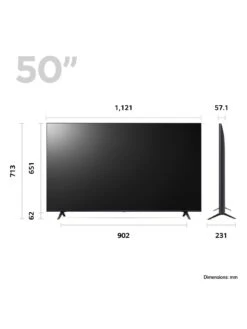 LG 2023 UR80 Series - 50-inch, LED, 4K Ultra HD, HDR, Smart TV 50UR80006LJ -Appliance Pro VI2X7 SQ4 0000000020 BLUE SLd