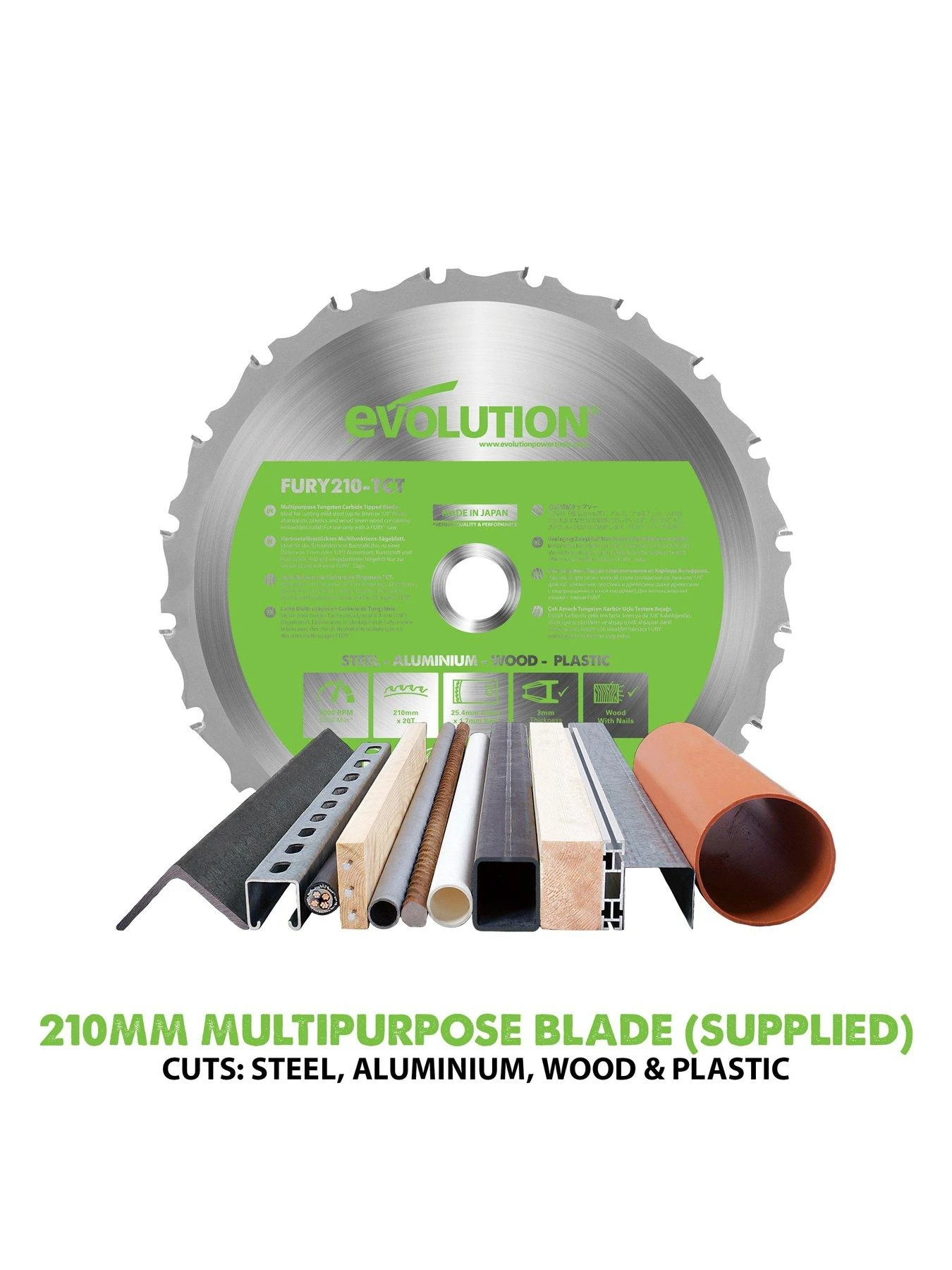 EVOLUTION F210CMS Fury 210mm MP Compound Mitre Saw 4 EVOLUTION F210CMS Fury 210mm MP Compound Mitre Saw - Image 2