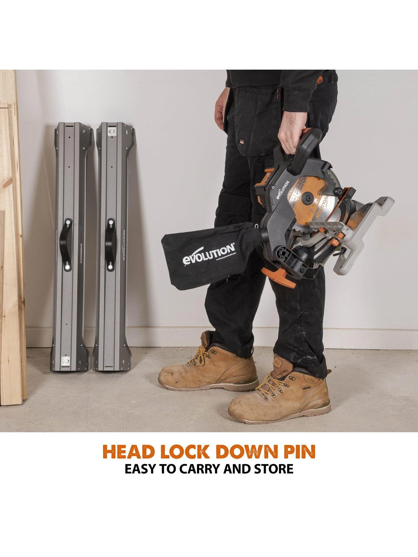 EVOLUTION R185CMS-Li 185mm 18V Li-Ion EXT Cordless Compound Mitre Saw - Tool Only 8 EVOLUTION R185CMS-Li 185mm 18V Li-Ion EXT Cordless Compound Mitre Saw - Tool Only - Image 6