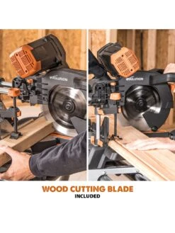 EVOLUTION R255SMS-DB+ Pro-Pack 255mm Multi-Material Double Bevel Sliding Mitre Saw -Appliance Pro VIH2A SQ2 0000000088 NO COLOR SLd