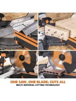 EVOLUTION R255SMS-DB+ Pro-Pack 255mm Multi-Material Double Bevel Sliding Mitre Saw -Appliance Pro VIH2A SQ5 0000000088 NO COLOR SLd3