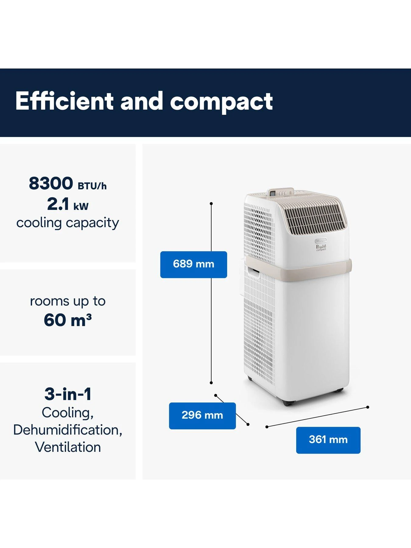 DeLonghi PAC ES72 Pinguino Compact Air Conditioner 4 DeLonghi PAC ES72 Pinguino Compact Air Conditioner - Image 2