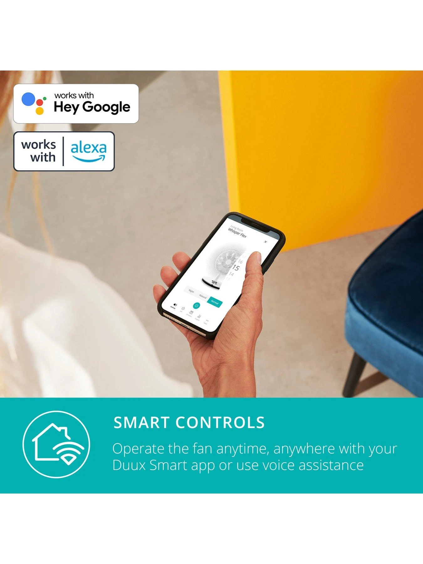 Duux Whisper Flex Smart Wireless Fan - Grey 5 Duux Whisper Flex Smart Wireless Fan - Grey - Image 3