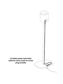 Flexson Floor Stand For Sonos One, One SL And Play1 - White (Single) -Appliance Pro VIOKT SQ3 0000000013 WHITE SLa